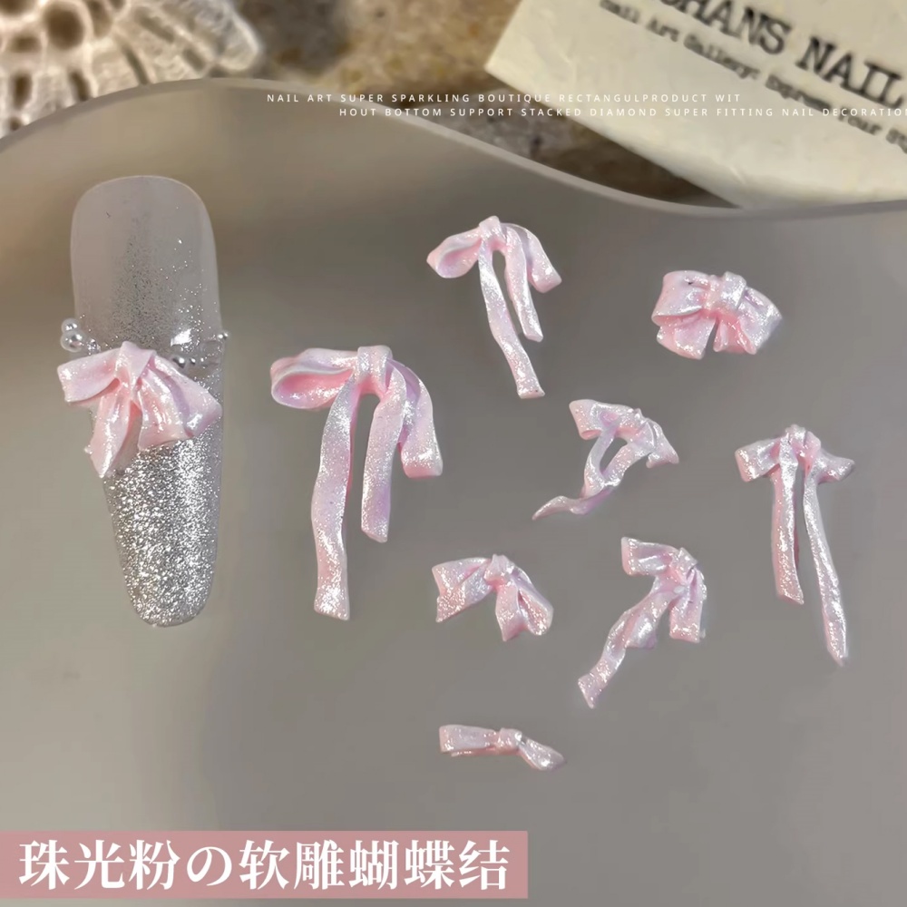 50pcs Hiasan Kuku Pita Panjang - Nail Art Pink Soft ulasan dan harga