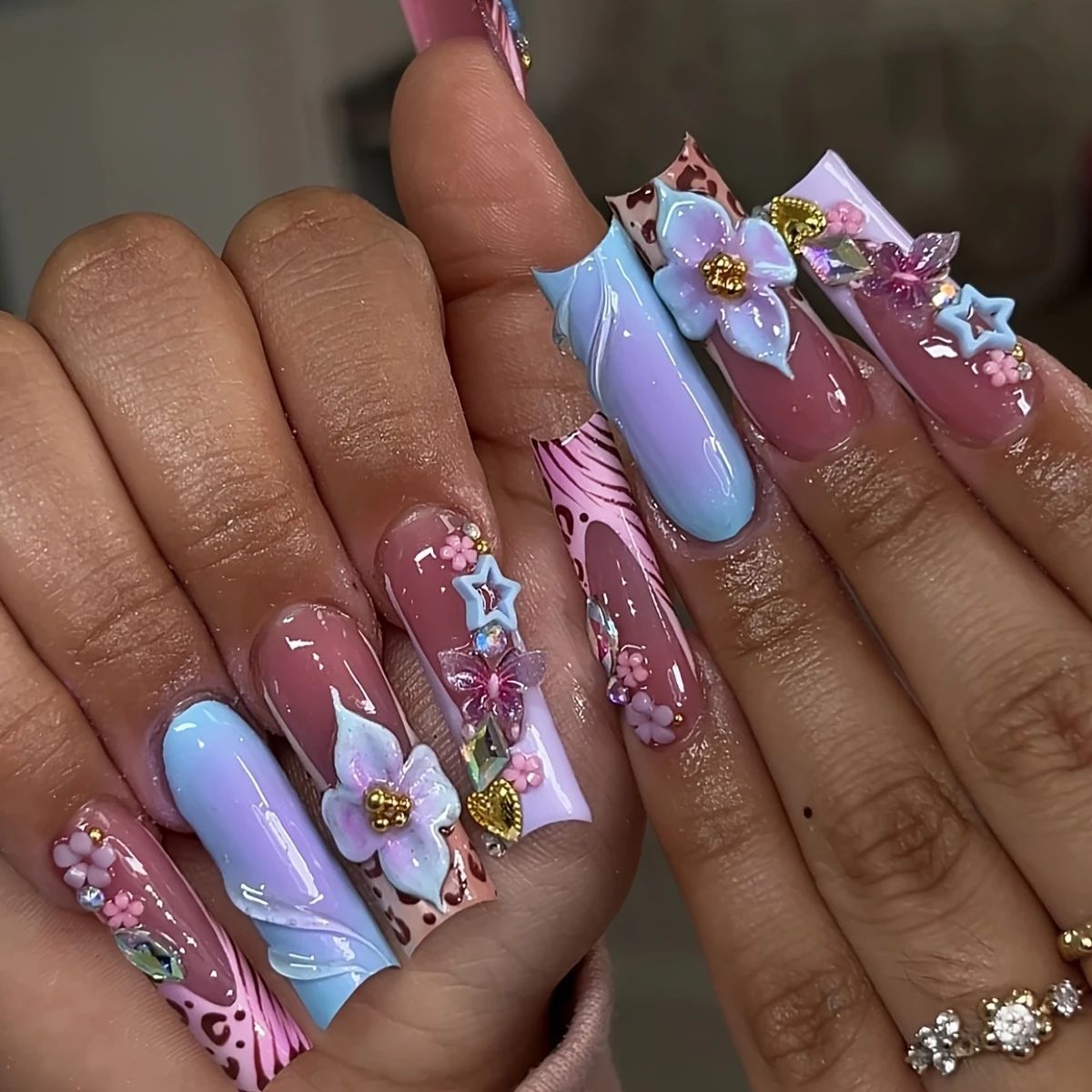 24 Buah Kuku Tekan Persegi Dap - Nail Art Gliter ulasan dan harga