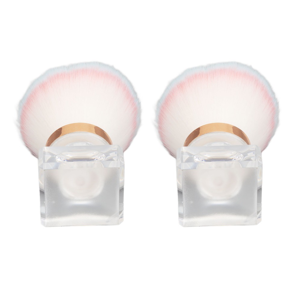 2pcs Sikat Penghapus Debu Kuku - Nail Art Pink Soft ulasan dan harga