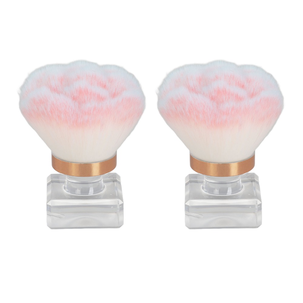 2pcs Sikat Penghapus Debu Kuku - Nail Art Pink Soft ulasan dan harga