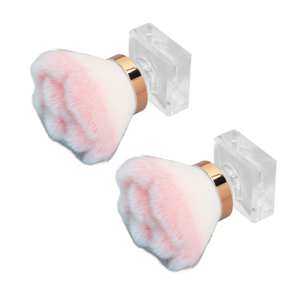 2pcs Sikat Penghapus Debu Kuku - Nail Art Pink Soft ulasan dan harga