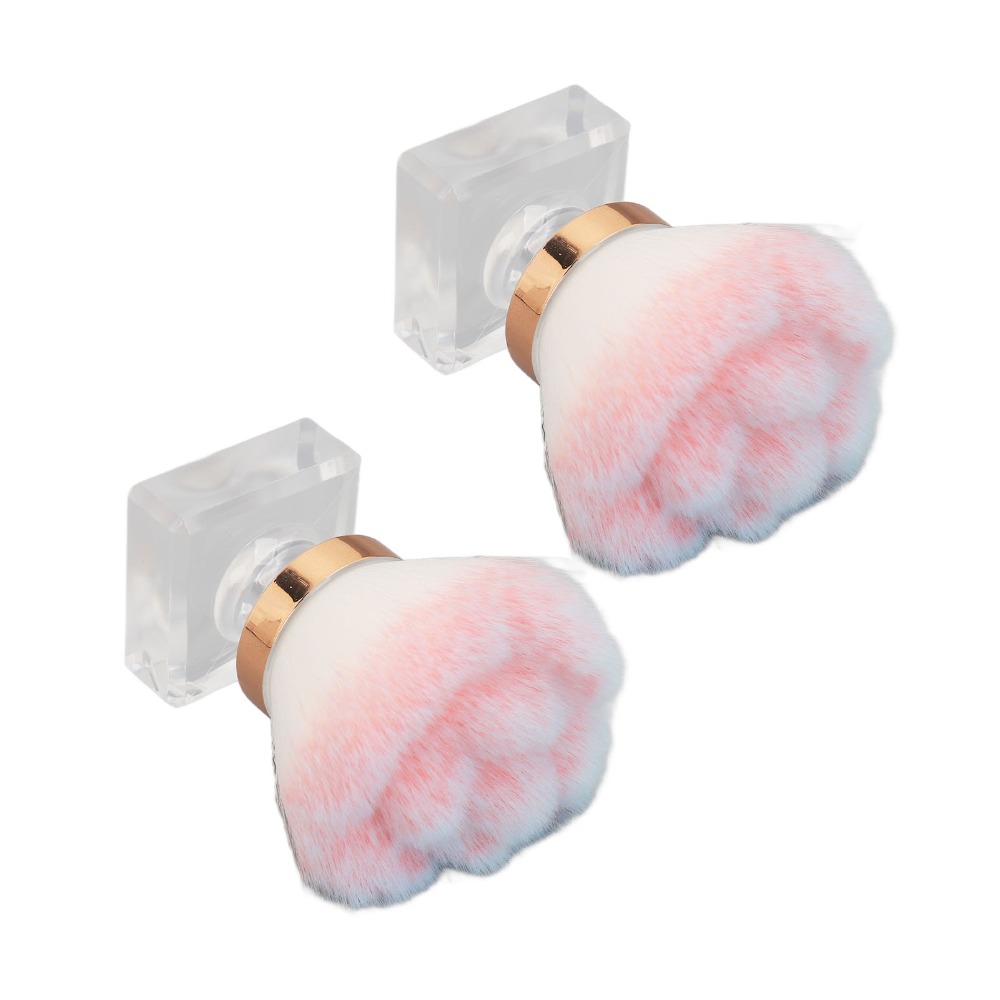 2pcs Sikat Penghapus Debu Kuku - Nail Art Pink Soft ulasan dan harga