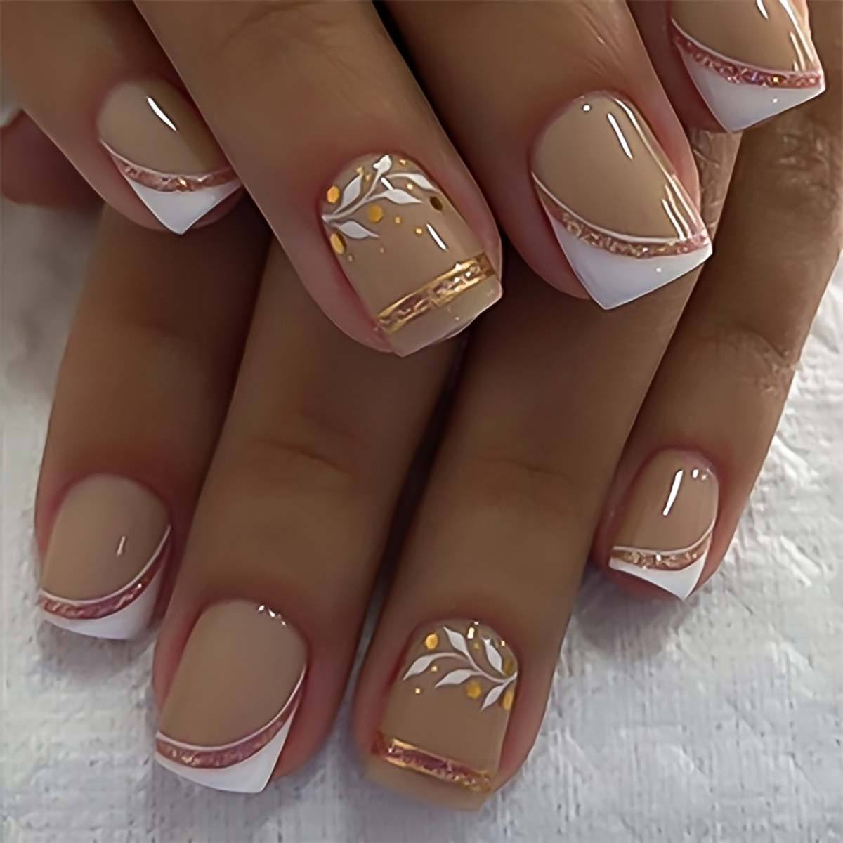 Kuku palsu pendek sedang untuk - Nail Art Gliter ulasan dan harga