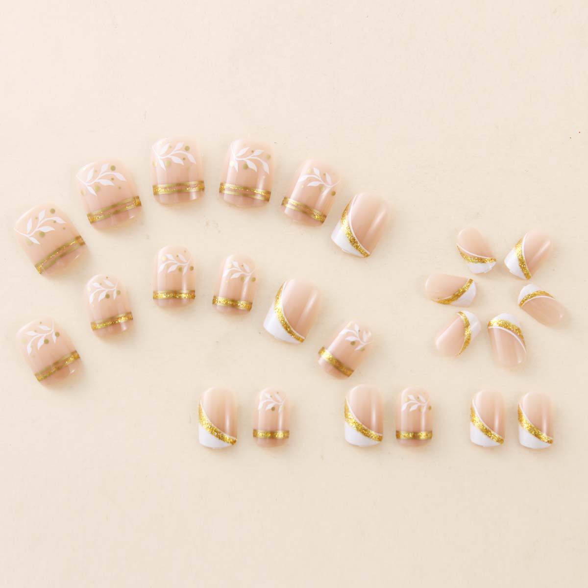 Kuku palsu pendek sedang untuk - Nail Art Gliter ulasan dan harga