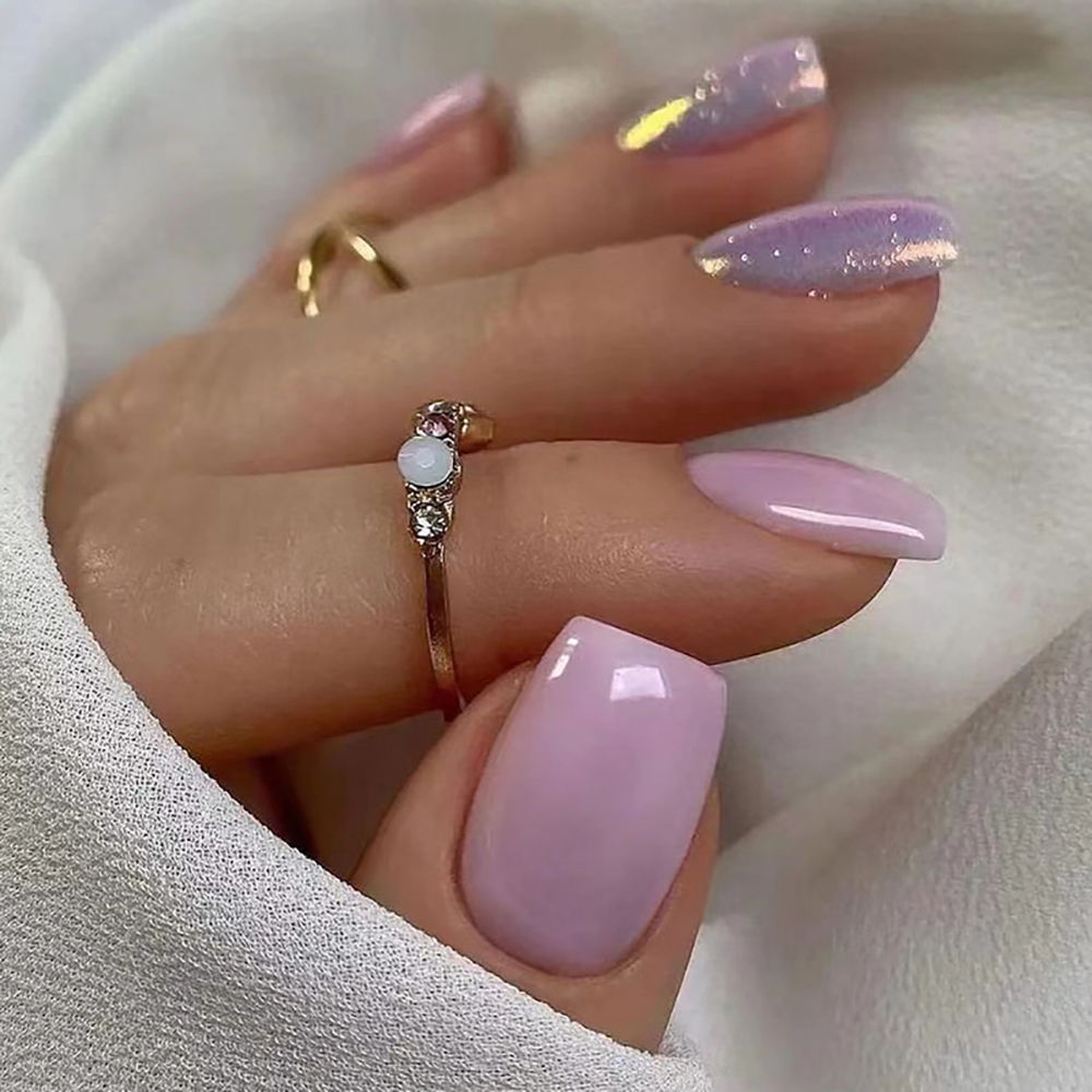 Kuku palsu pendek untuk wanita - Nail Art Gliter ulasan dan harga