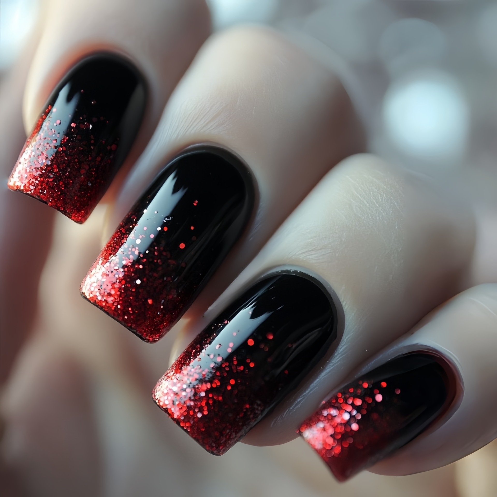 Kuku palsu pendek sedang grada - Nail Art Gliter ulasan dan harga